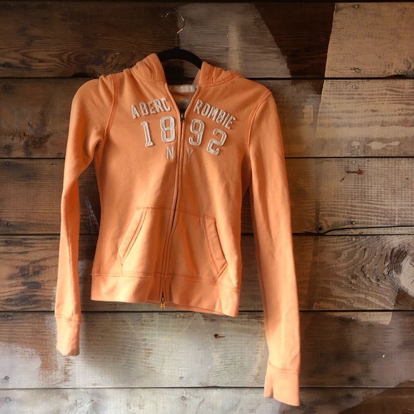 Abercrombie & Fitch Tops - Abercrombie Size Large Light Orange Hoodie Fullzip Abercrombie & Fitch Tops - Abercrombie Size Large Light Orange Hoodie Fullzip